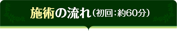 施術の流れ(初回:約60分)